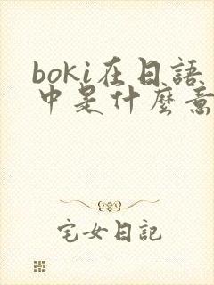 boki在日语中是什么意思