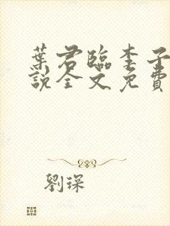 叶君临李子染小说全文免费阅读