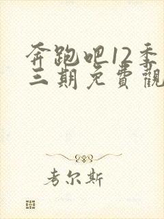 奔跑吧12季第三期免费观看完整版