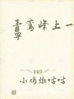 青鸾峰上一剑独尊