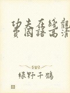 功夫在线观看免费国语高清