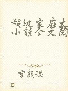 超级家庭大杂烩小说全文阅读