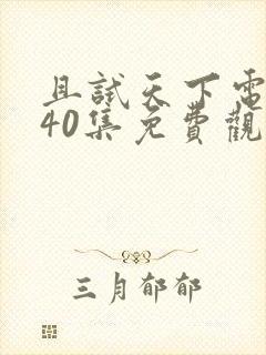 且试天下电视剧40集免费观看高清封面