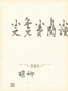 小年小月小说全文免费阅读无弹窗