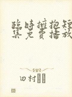 临时拥抱短剧全集免费播放