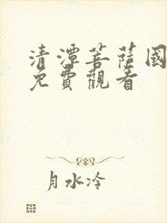 清潭菩萨国语版免费观看