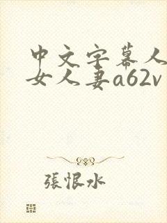 中文字幕人妻熟女人妻a62v