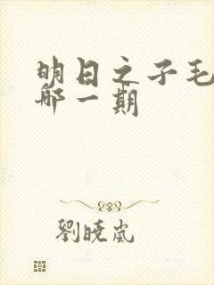 明日之子毛不易哪一期