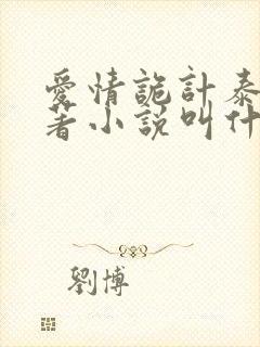 爱情诡计泰剧原著小说叫什么封面