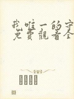 我唯一的守护者免费观看全集高清