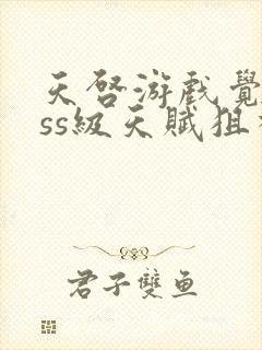 天启游戏觉醒sss级天赋狙神