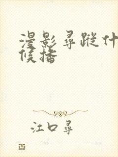 漫影寻踪什么时候播