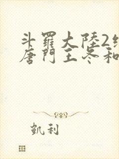 斗罗大陆2绝世唐门王冬和霍雨浩