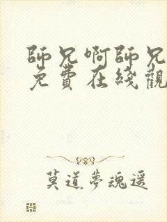 师兄啊师兄高清免费在线观看全集封面