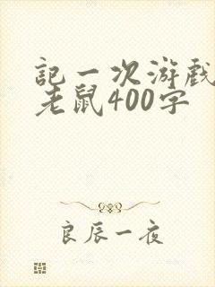 记一次游戏猫抓老鼠400字