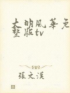 大明风华免费完整版tv封面