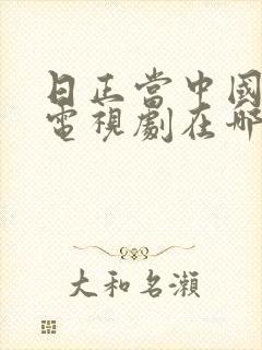 日正当中国语版电视剧在哪看