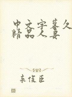 中文字幕久久久精品人妻