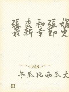 张爽和张娟小说最新章节更新时间