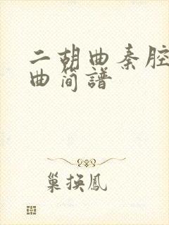 二胡曲秦腔即兴曲简谱封面