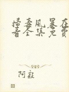 扫毒风暴在线观看全集免费播放