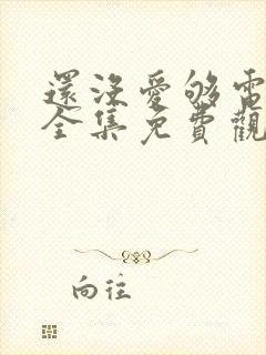 还没爱够电视剧全集免费观看封面