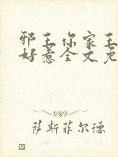 邪王你家王妃不好惹全文免费阅读容敏封面