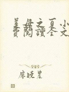 美母之夏小说免费阅读全文最新章节