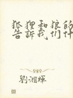 狐狸和狼的故事告诉我们什么道理封面