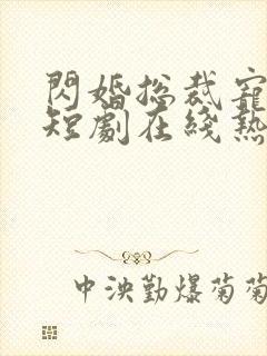 闪婚总裁宠上天短剧在线热播