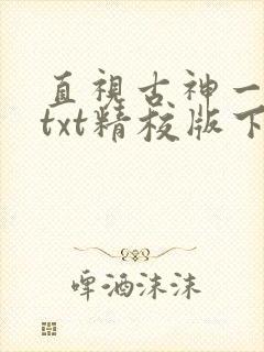 直视古神一整年txt精校版下载