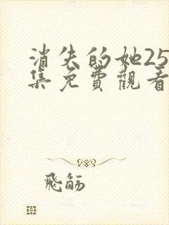 消失的她25全集免费观看