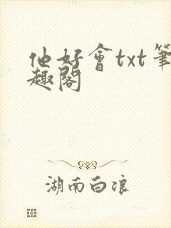 他好会txt笔趣阁