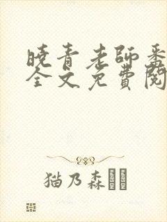 晓青老师番外篇全文免费阅读小说