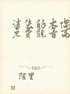 消失的木偶电影免费观看高清版封面