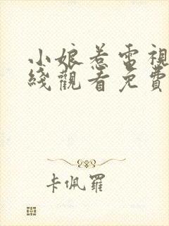 小娘惹电视剧在线观看免费封面