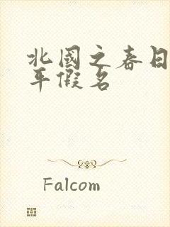 北国之春日语版平假名封面