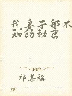 我妻子那不为人知的秘密封面