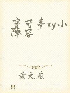 宝可梦xy小智阵容