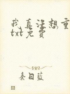 我真没想重生啊txt免费封面