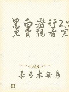 黑白潜行2电影免费观看完整版封面