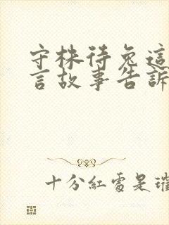 守株待兔这个寓言故事告诉我们什么封面