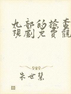 九部的检查官电视剧免费观看完整版