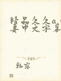 精品久久aⅴ人妻中文字幕