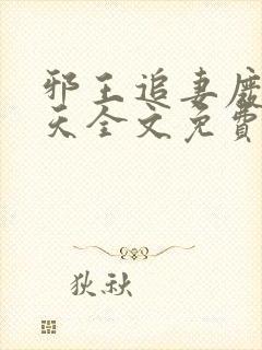 邪王追妻废材逆天全文免费阅读笔趣阁