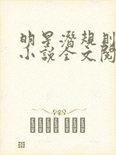 明星潜规则之皇小说全文阅读