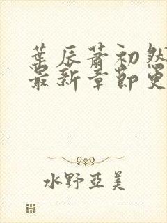 叶辰萧初然小说最新章节更新