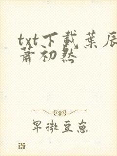 txt下载叶辰萧初然