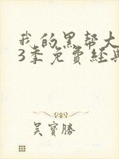 我的黑帮大佬第3季免费经典片段在线观看封面