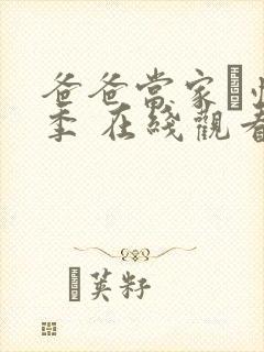 爸爸当家·慢享季 在线观看